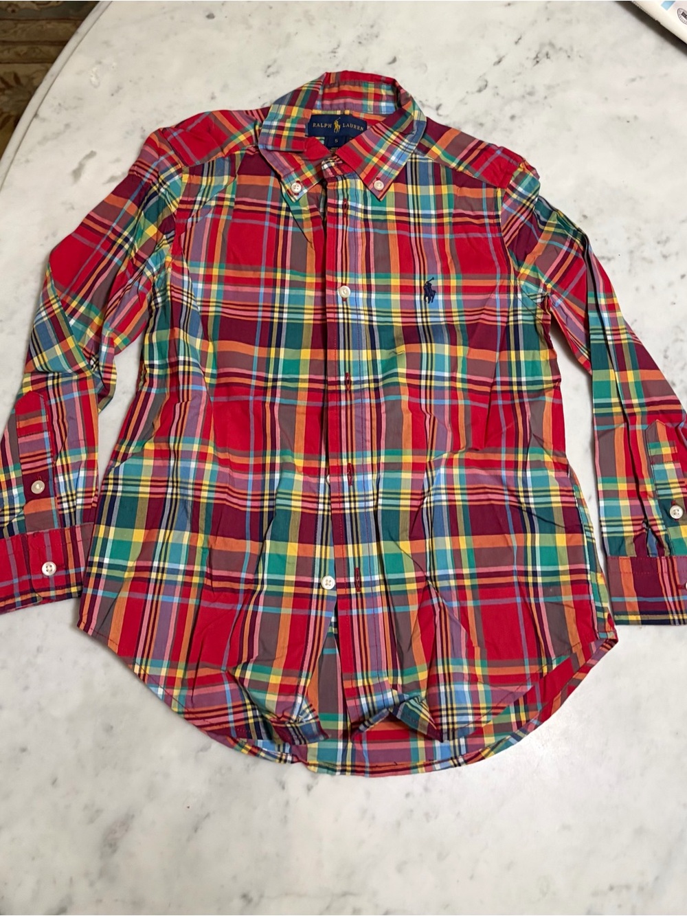 Polo Ralph Lauren Multicolor Red Plaid Button-Down Shirt